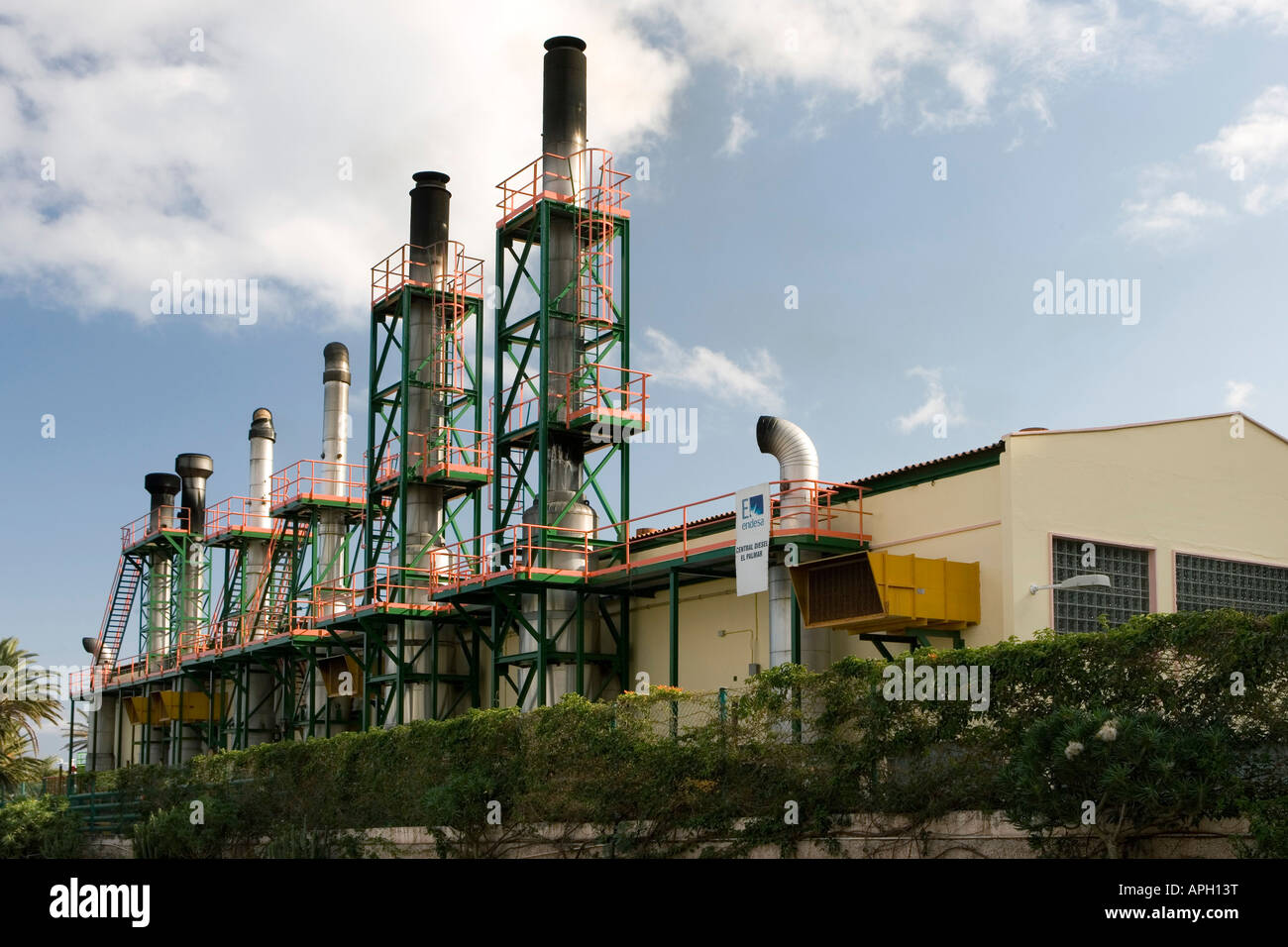 View of a power plant of the spanish electric utility company Endesa at