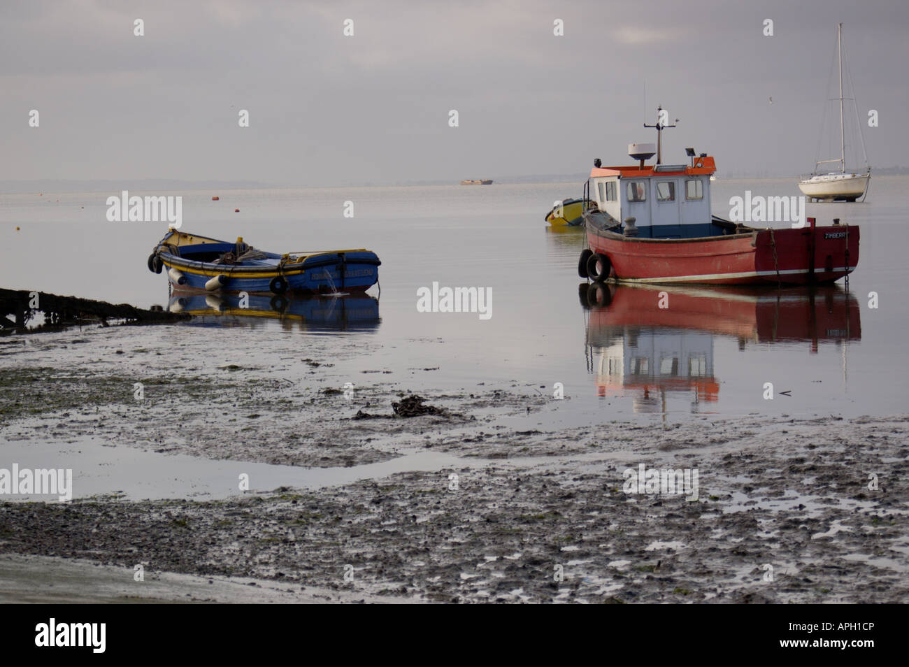 Thames fishing boats at Leigh onSea, Essex coast, England Stock Photo