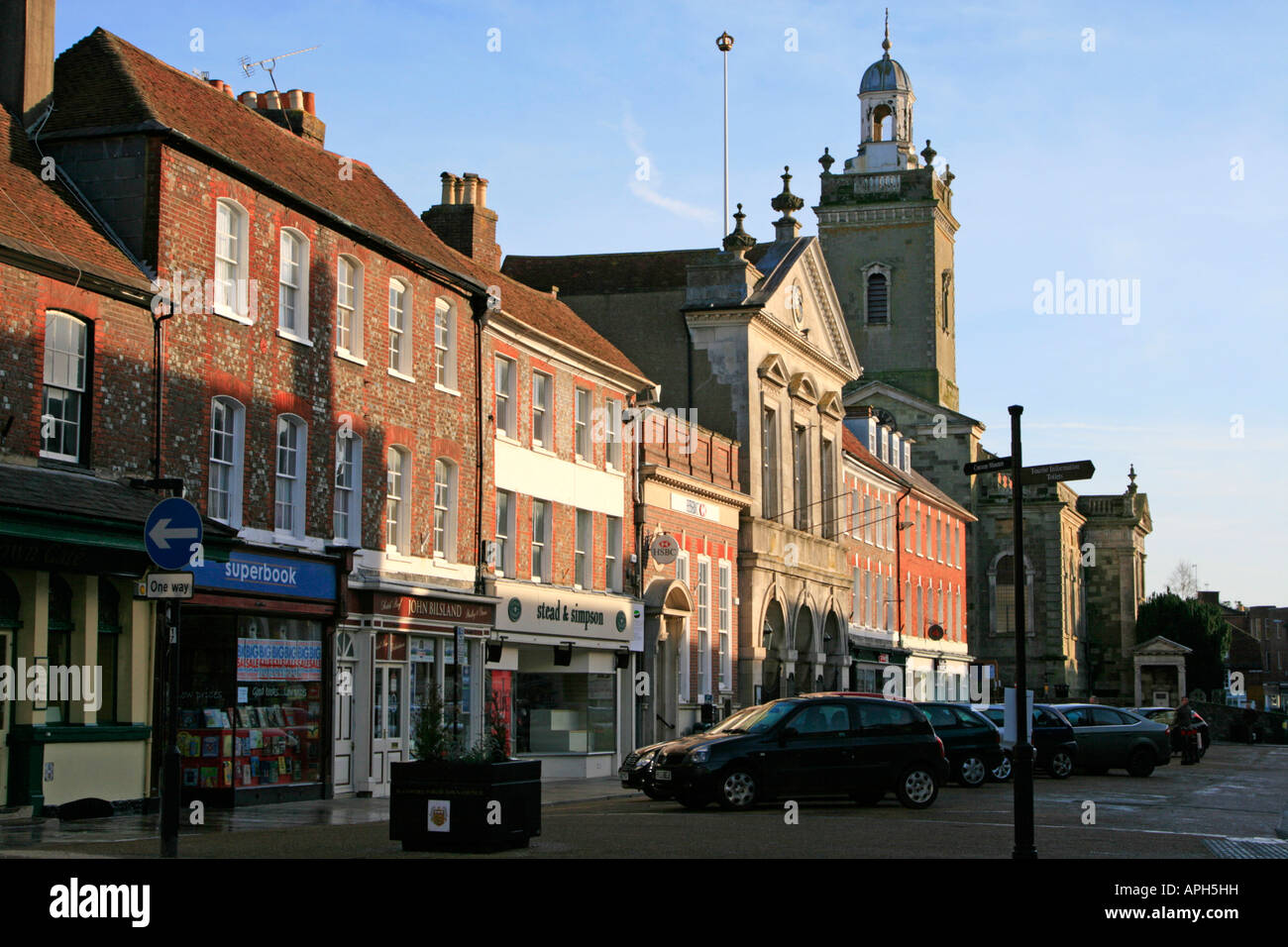 high street Blandford Forum, or Blandford is a market town on