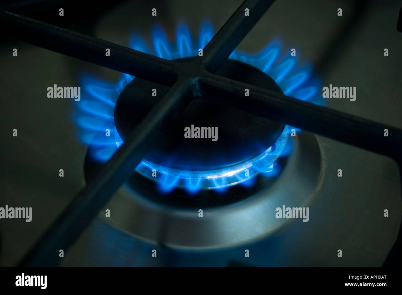 Gas hob, UK Stock Photo Alamy