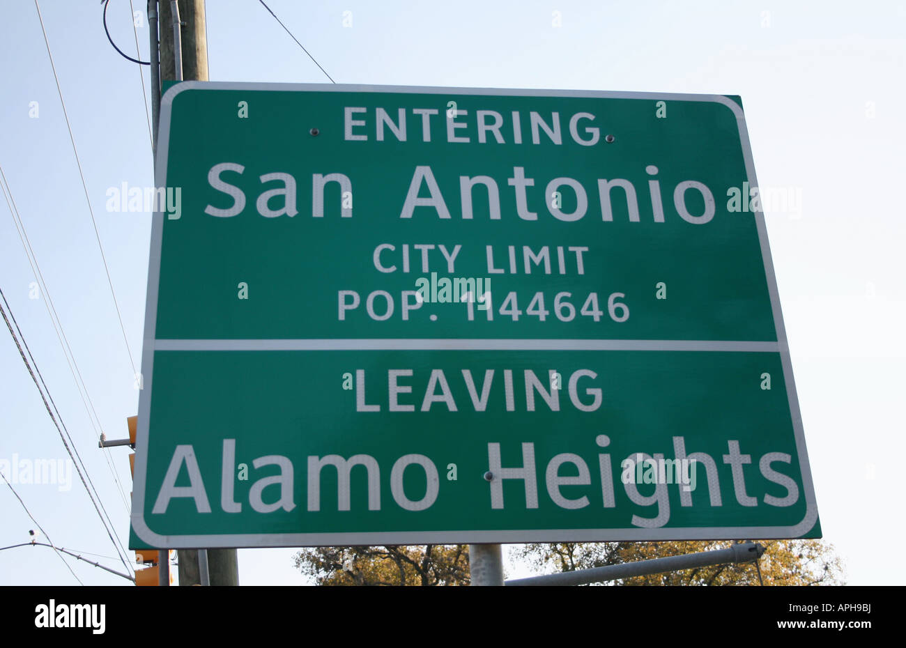 Entering San Antonio City Limit sign Texas USA November 2007 Stock