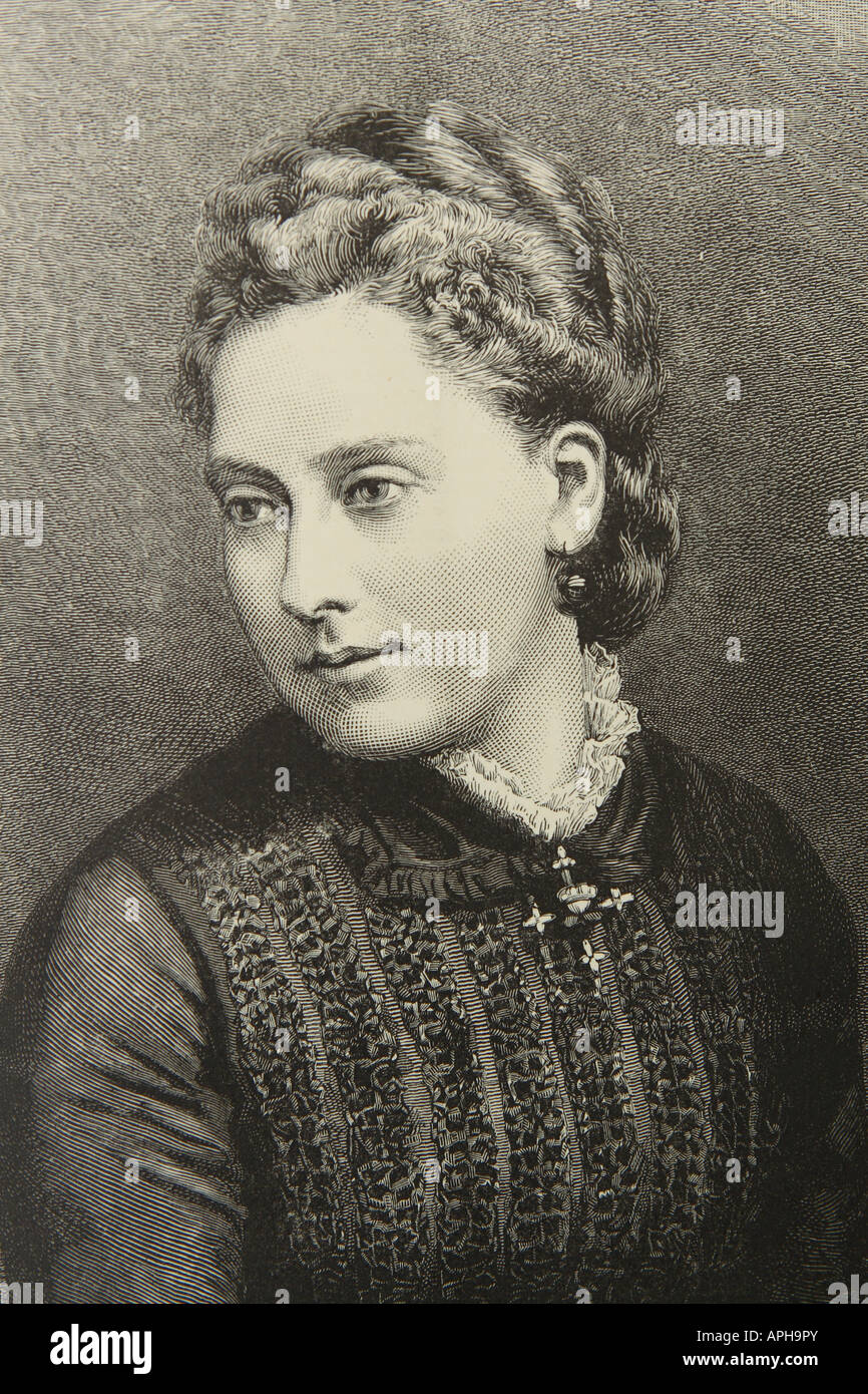 HRH Princess Beatrice youngest daughter of Queen Victoria in picture dated 1880 born 1857 died 1944 Stock Photo