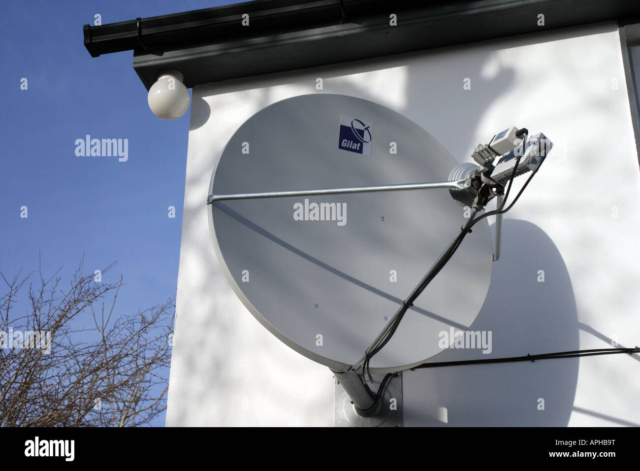 Digiweb Satellite Broadband dish bringing broadband to rural Ireland Stock Photo