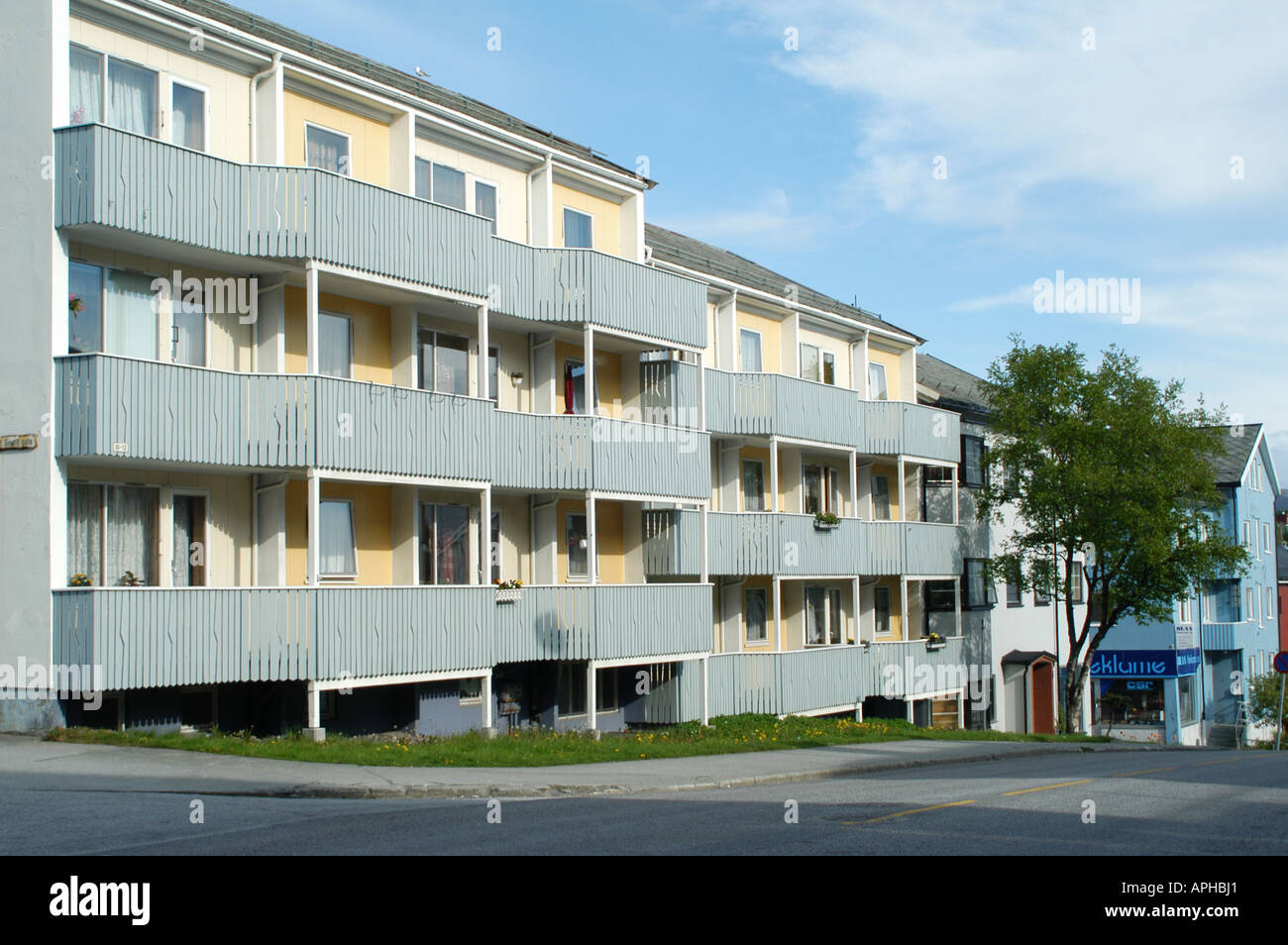Flats on a street in Molde Norway Stock Photo Alamy