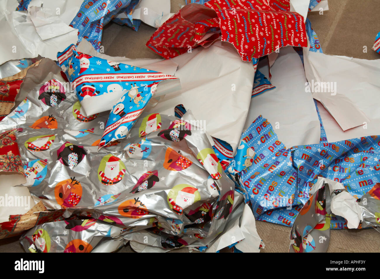 used wrapping paper Stock Photo Alamy
