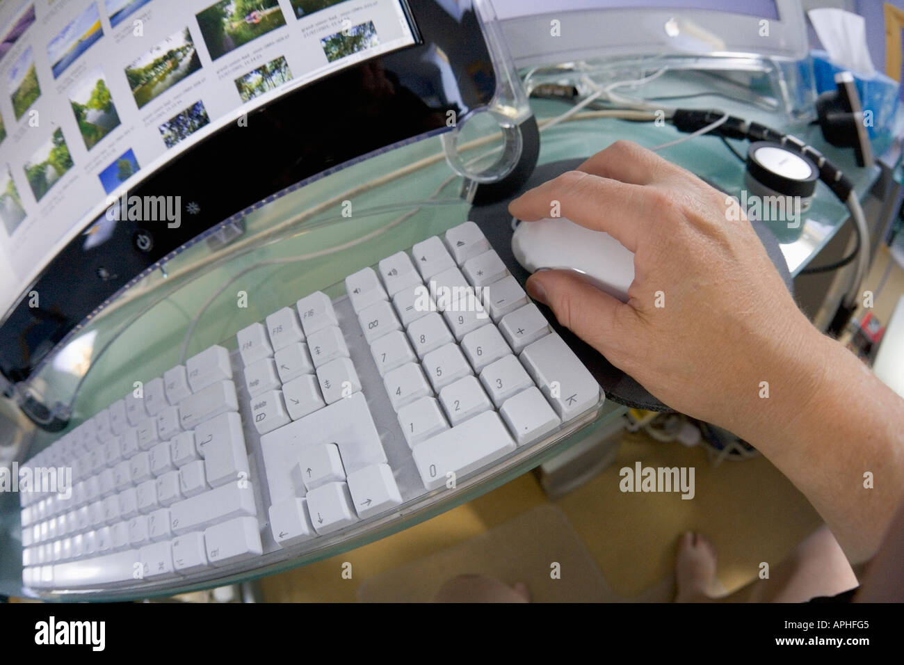 Apple mac computer keyboard stock photo alamy