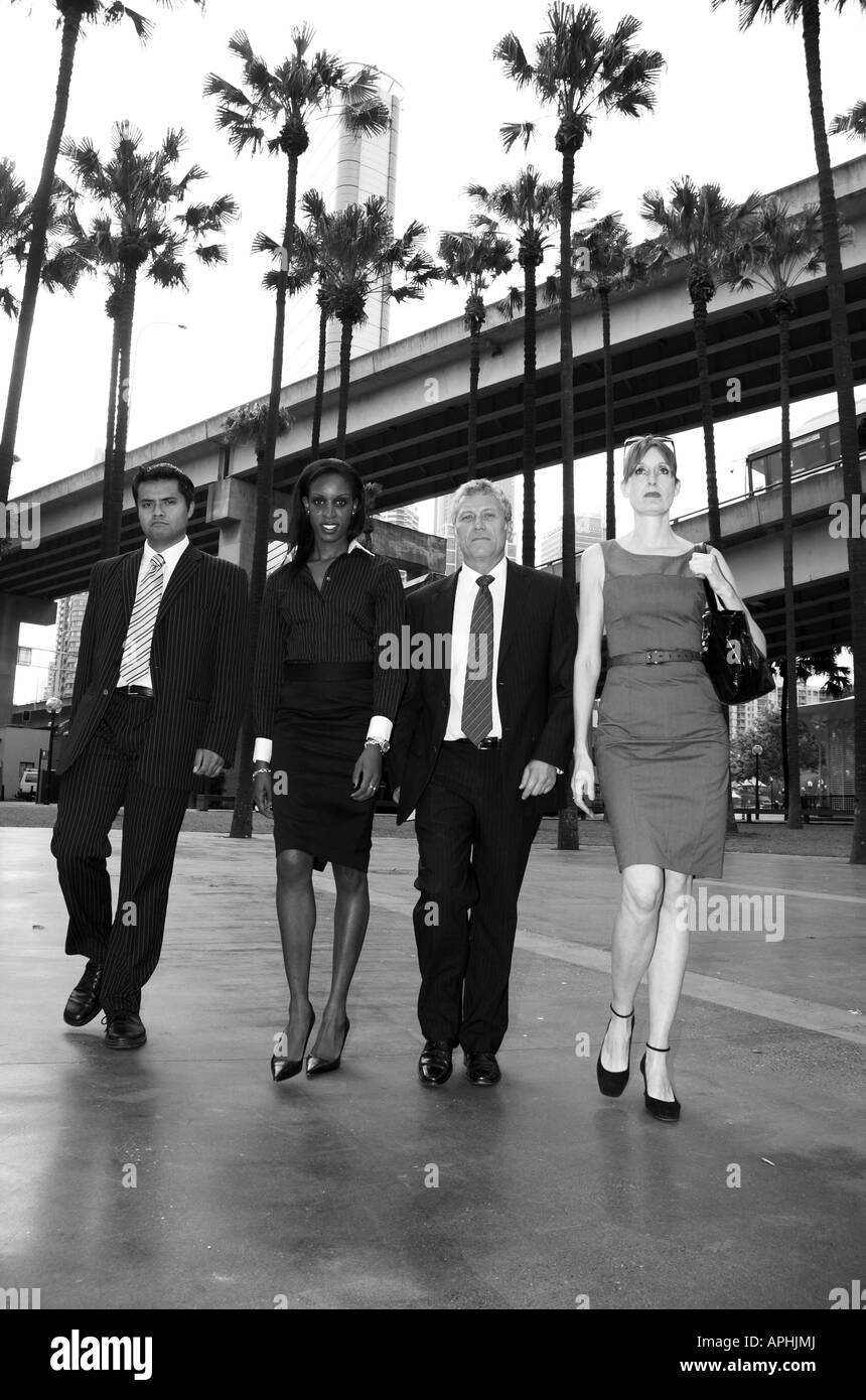 Diverse group walking Black and White Stock Photos & Images - Alamy