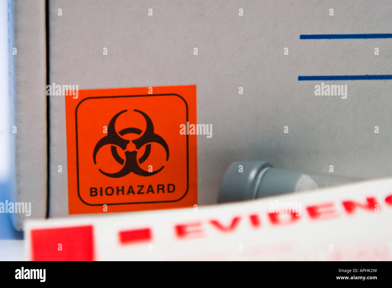 Biohazard Labeled Biological Specimen Cardboard Box for Blood Draw and Withdrawal for Medical