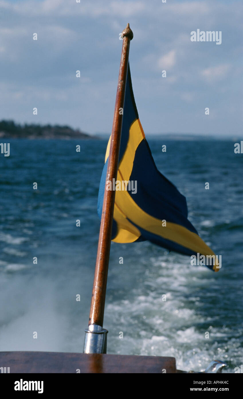 Flag on boat Stock Photo - Alamy