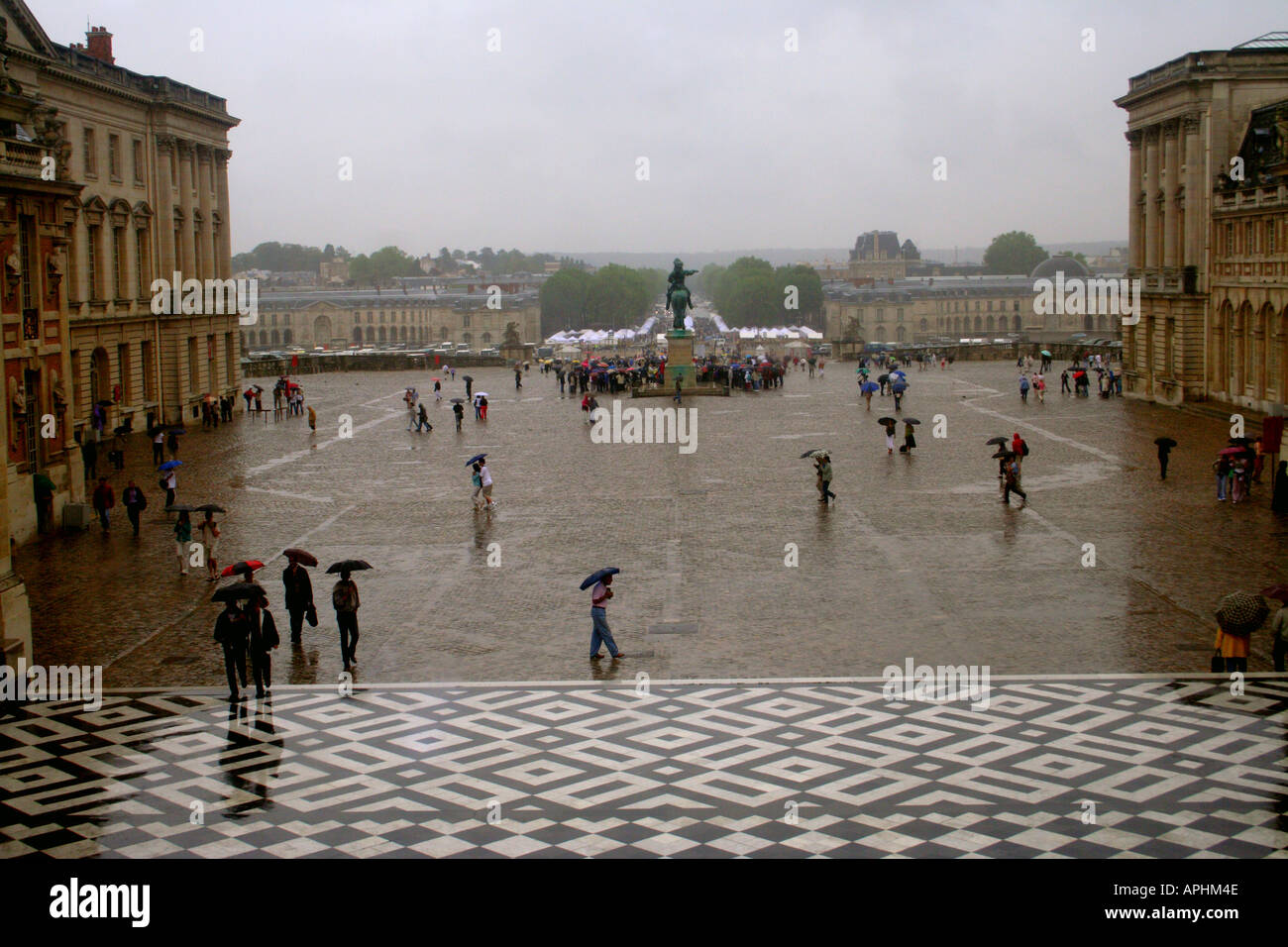 Versailles during rain Stock Photo