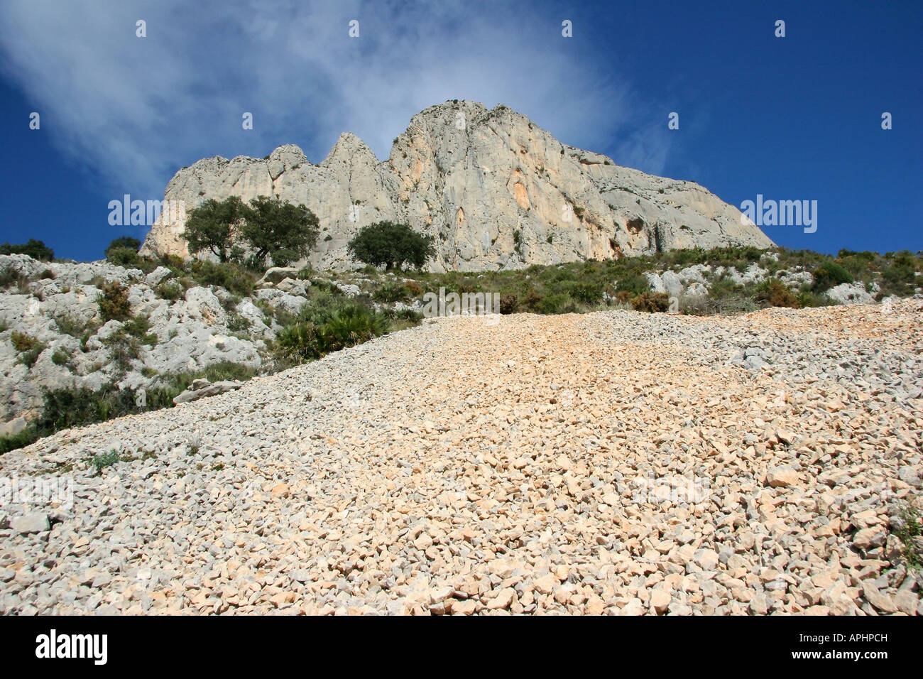 View of the ridge. Sierra de Bernia Stock Photo - Alamy