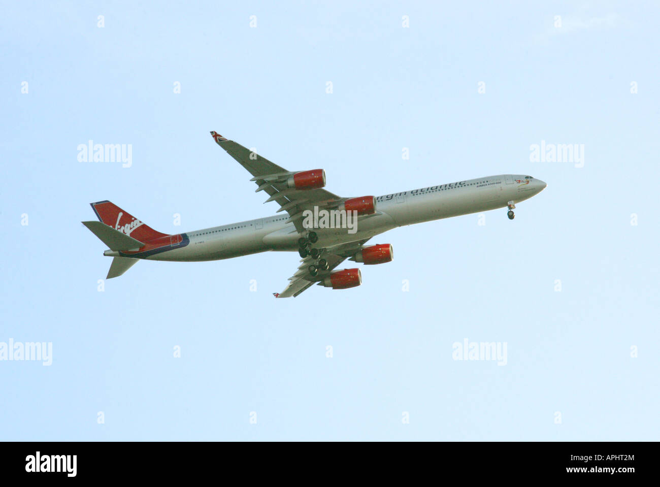 Virgin Atlantic Airbus A340 600 Aeroplane Stock Photo