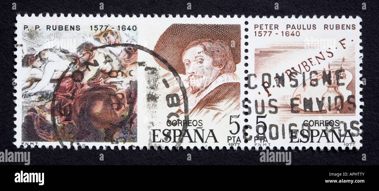 Spanish postage stamps Stock Photo Alamy