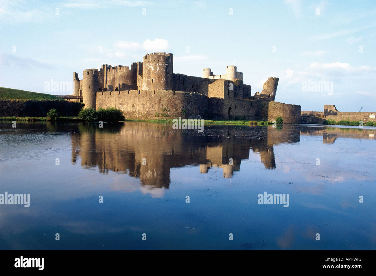 Caerphilly Castle begun in 1268 by the Anglo Norman marcher lord