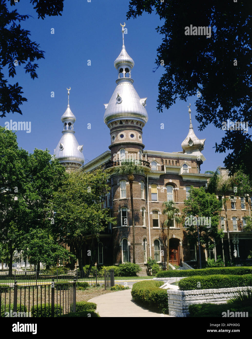 geography / travel, USA, Florida, Tampa, University, former Tampa Bay Hotel, exterior view, North America, architecture, Stock Photo