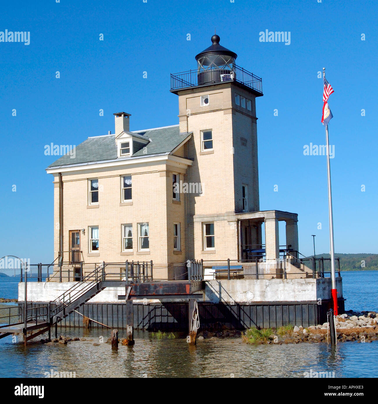 Hudson River Rondout Lighthouse Hudson River Kingston New York state NY