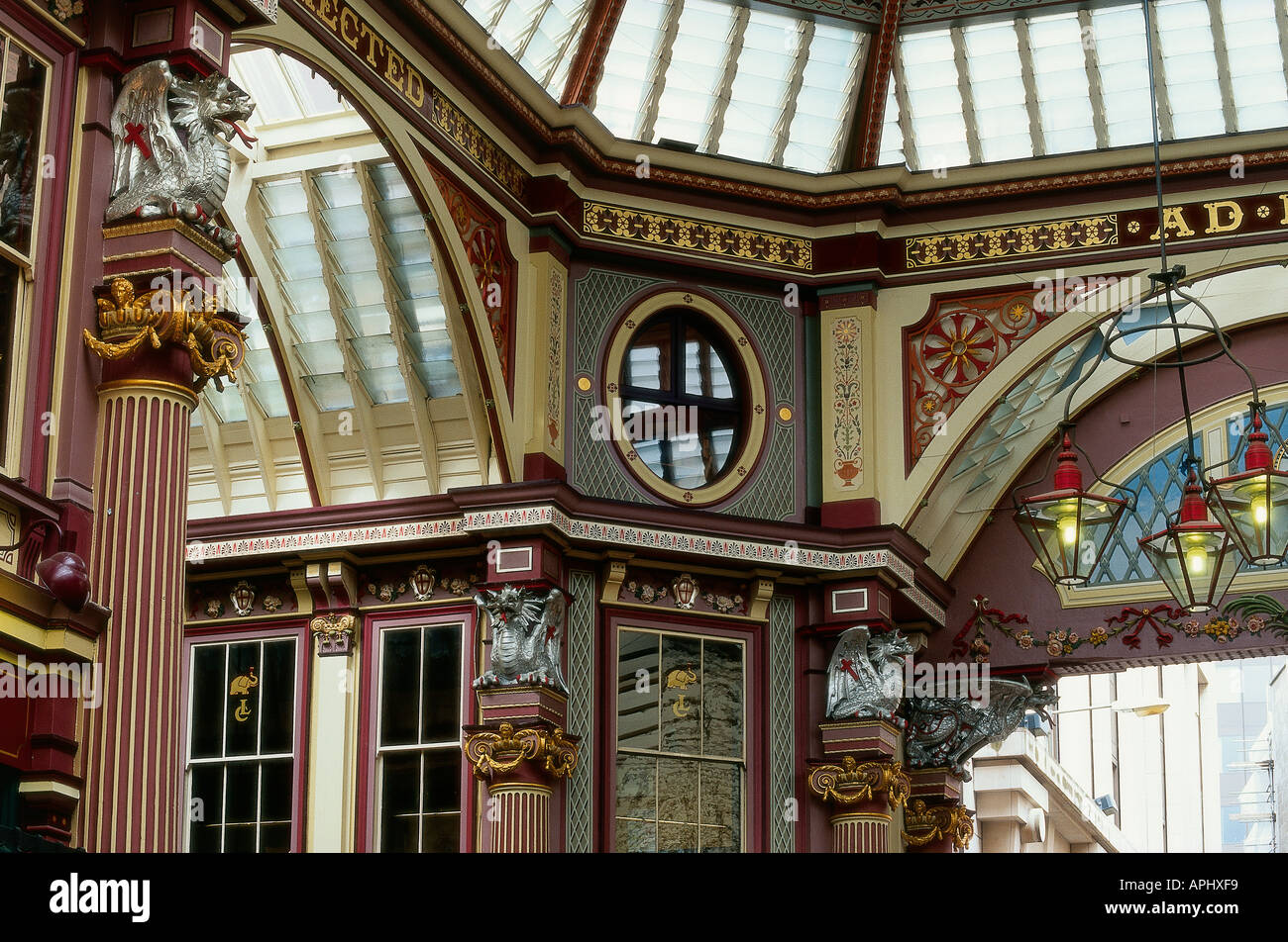 Detail Of Victorian Decoration Of Leadenhall Market In The City Of
