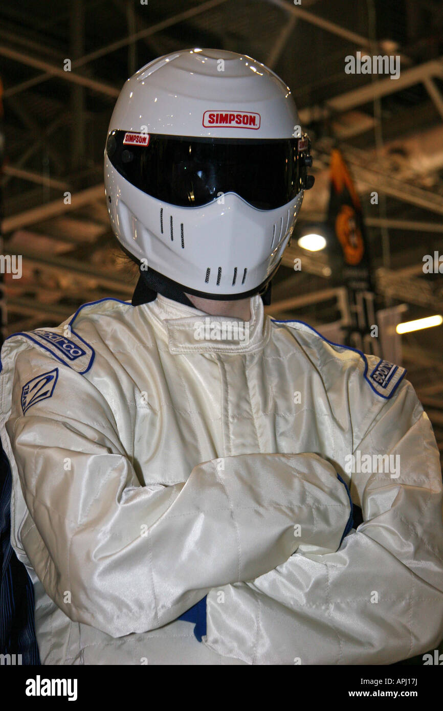 The Stig anonymous racing river from the Top Gear television programme Stock Photo