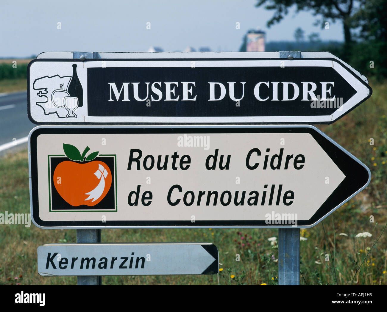 Cider Route and Museum Sign Calvados France Stock Photo Alamy