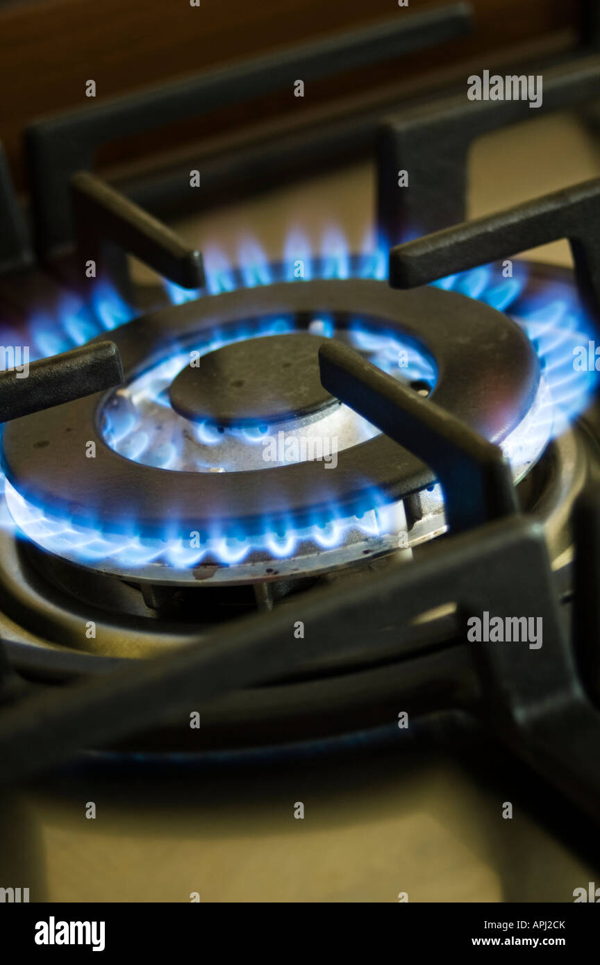 Gas hob, UK Stock Photo Alamy