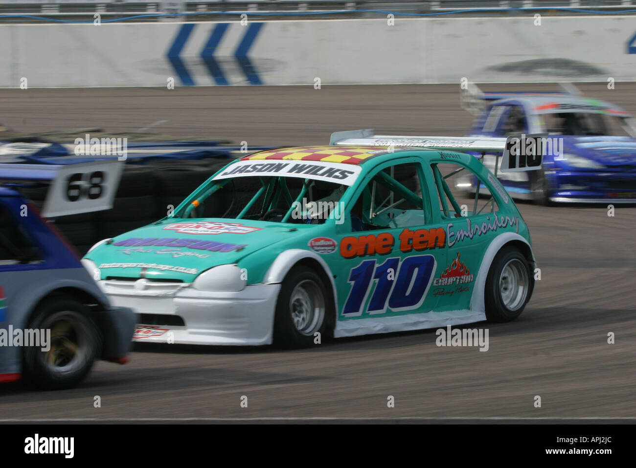 Two Hot Rods Racing 2.0l Hot Rod racing cars Stock Photo - Alamy