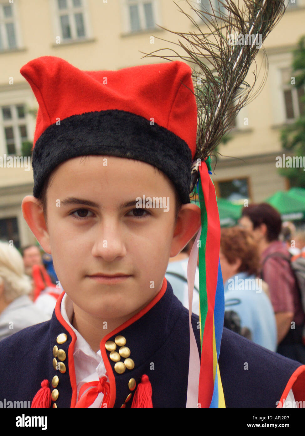 Boy in Krakow National Costume Krakow Poland Stock Photo