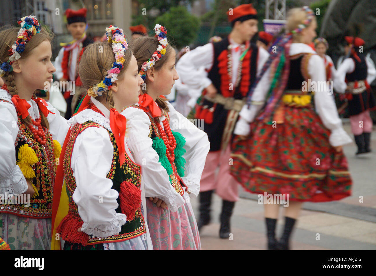 Group Of Children In Krakow National Costume Krakow Poland Stock Photo 