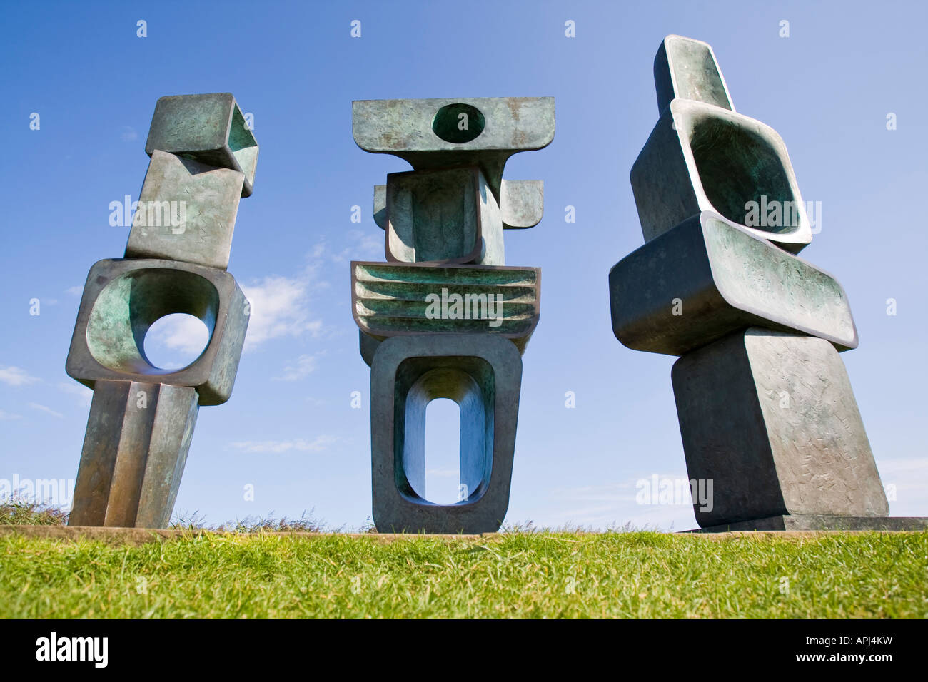 The "family of man" Sculpture by "Barbara Hepworth" at Snape Maltings