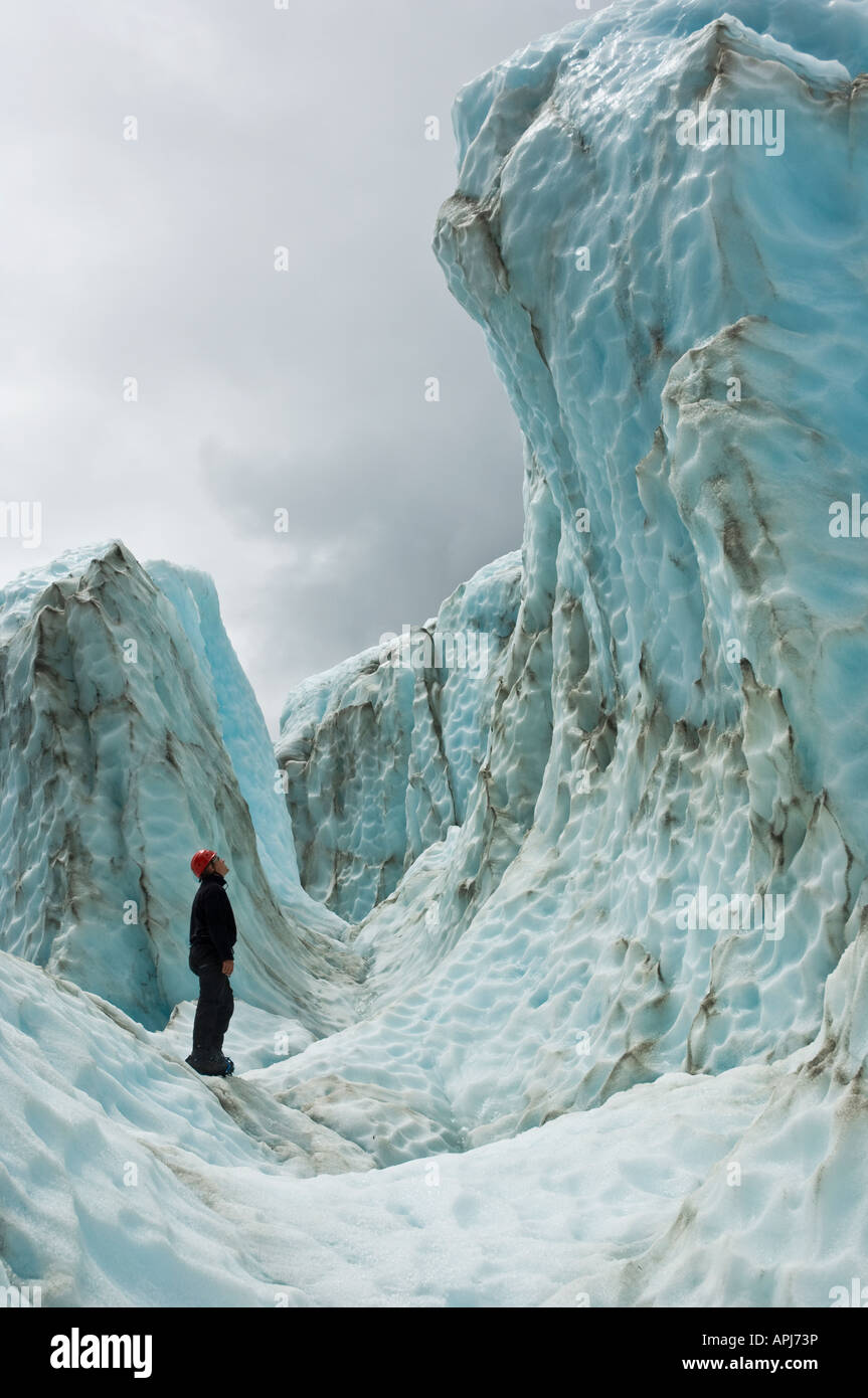 Ice cliff climber hi-res stock photography and images - Alamy