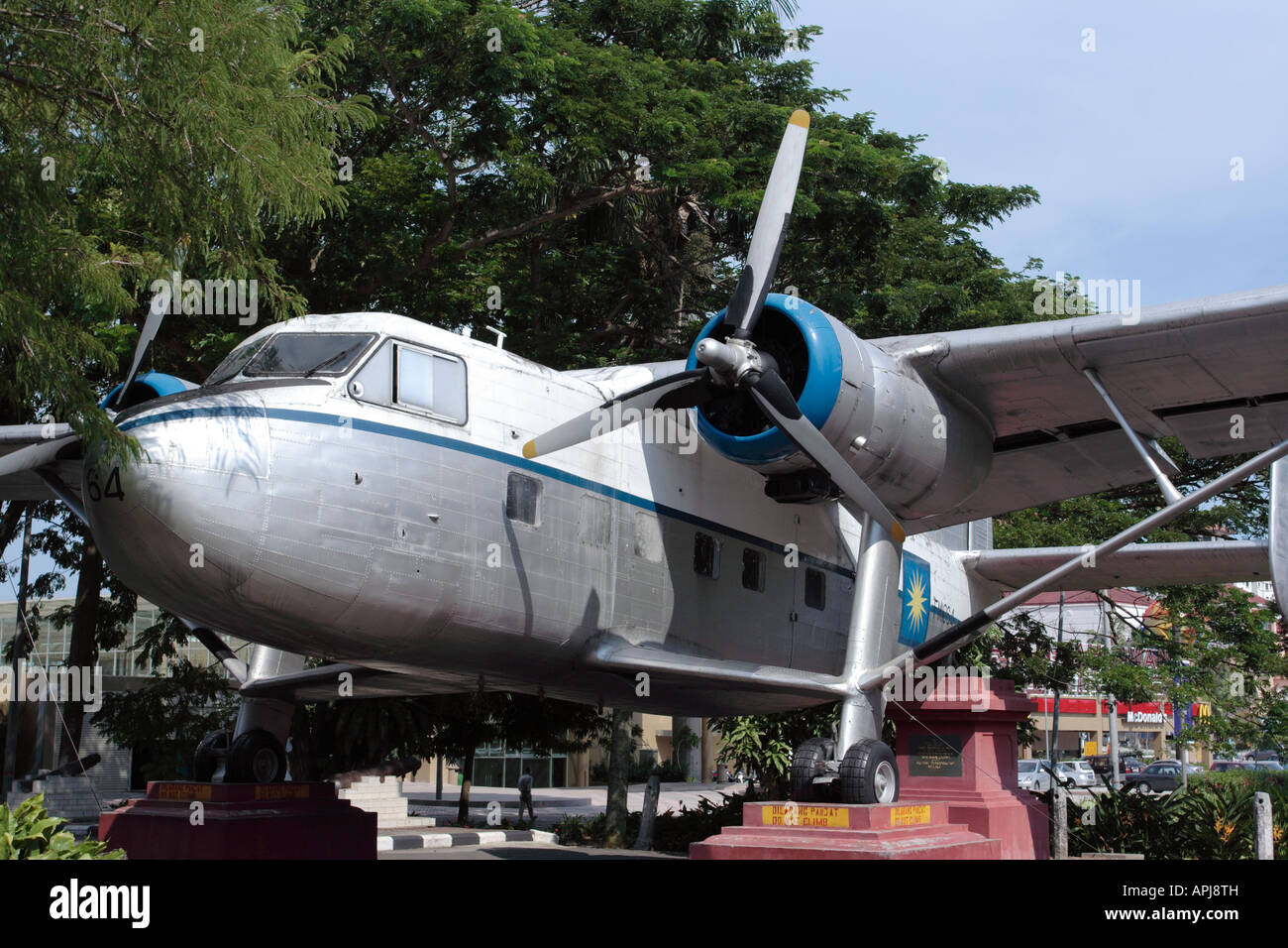 An Old Aeroplane On Display In Malacca Malaysia Stock Photo Alamy