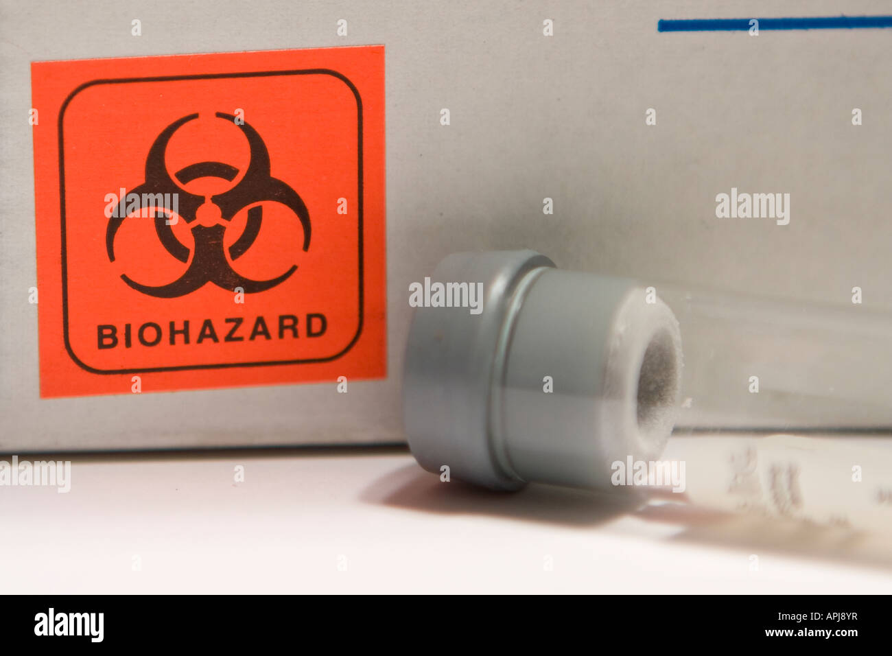 Biohazard Labeled Biological Specimen Cardboard Box for Blood Draw and Withdrawal for Medical