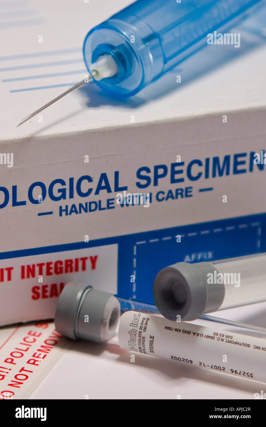 Biohazard Labeled Biological Specimen Cardboard Box for Blood Draw and Withdrawal for Medical