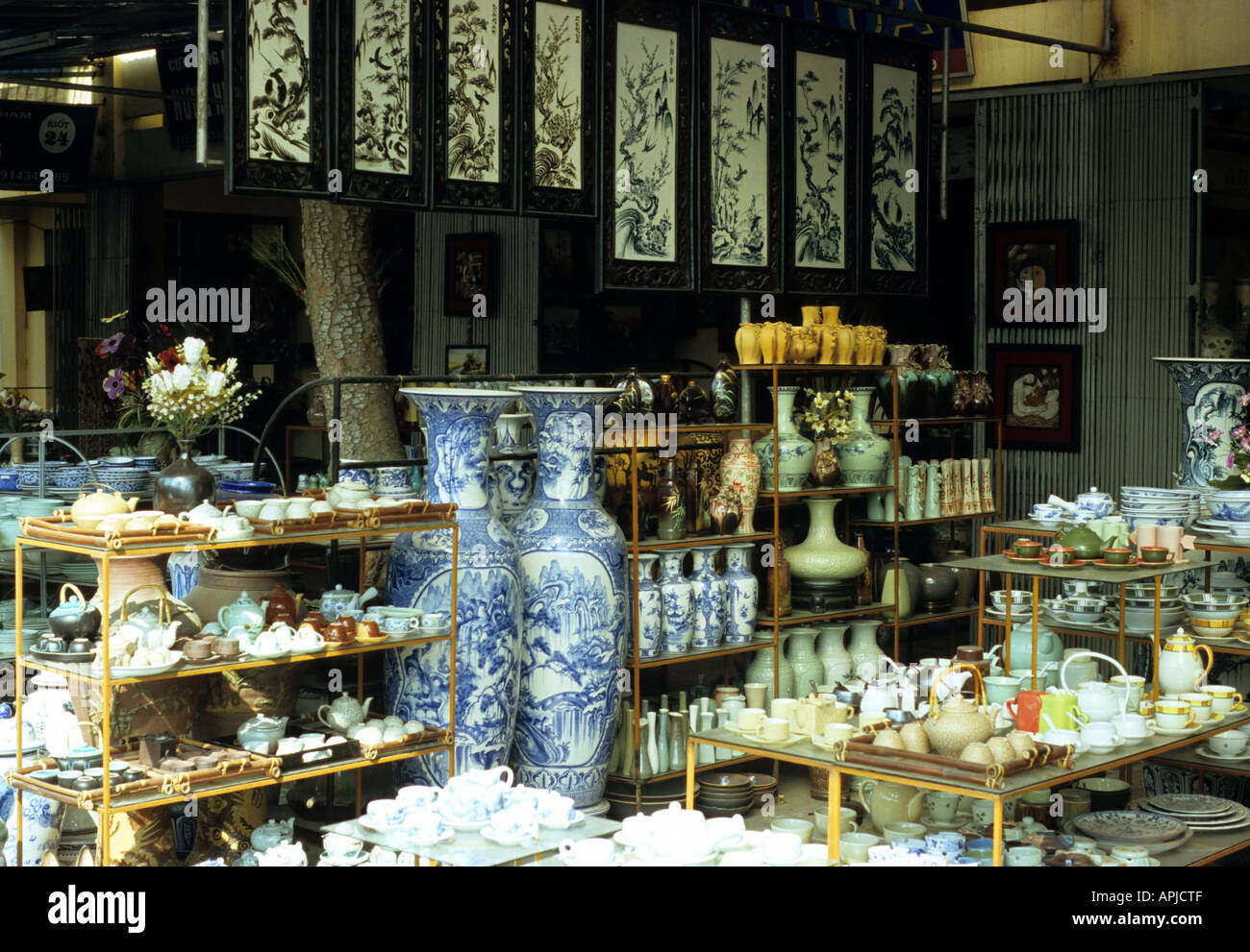 Pottery Vases Urns And Crockery In The Ceramics Market Bat Trang