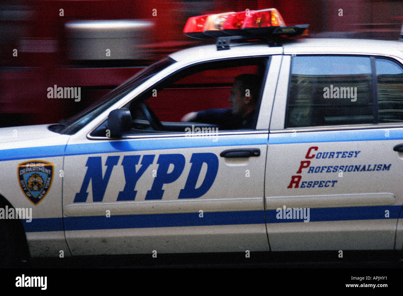 NYPD car in Manhattan New York Stock Photo