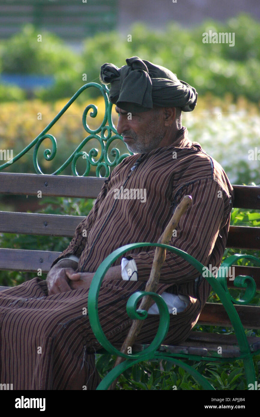 Elderly moroccan man wearing a turban and chilaba. Essaouira.Morocco Stock  Photo - Alamy