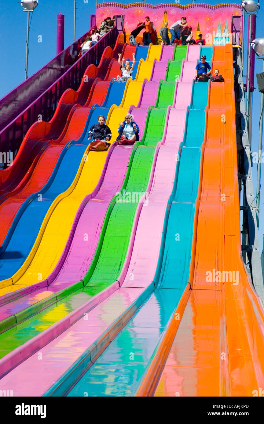 Giant slide at the carnival Stock Photo Alamy
