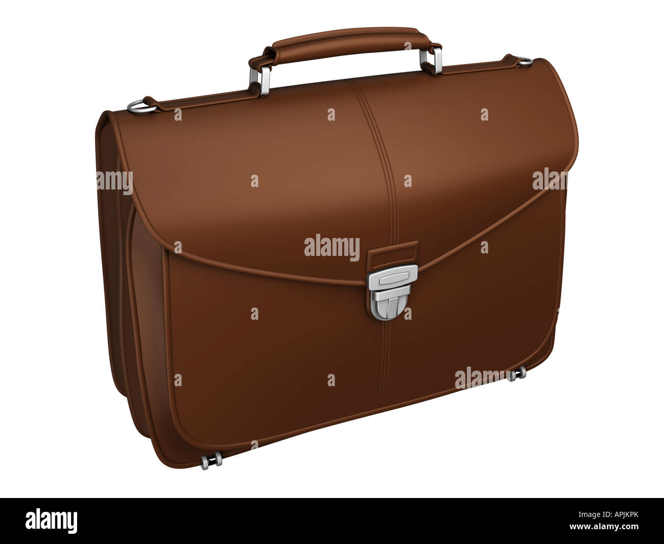 Brown Leather Briefcase Stock Photo Alamy