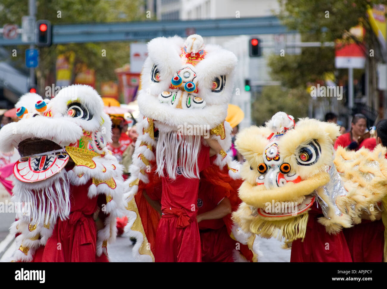 Parade dragon mask lion dance hi-res stock photography and images - Alamy