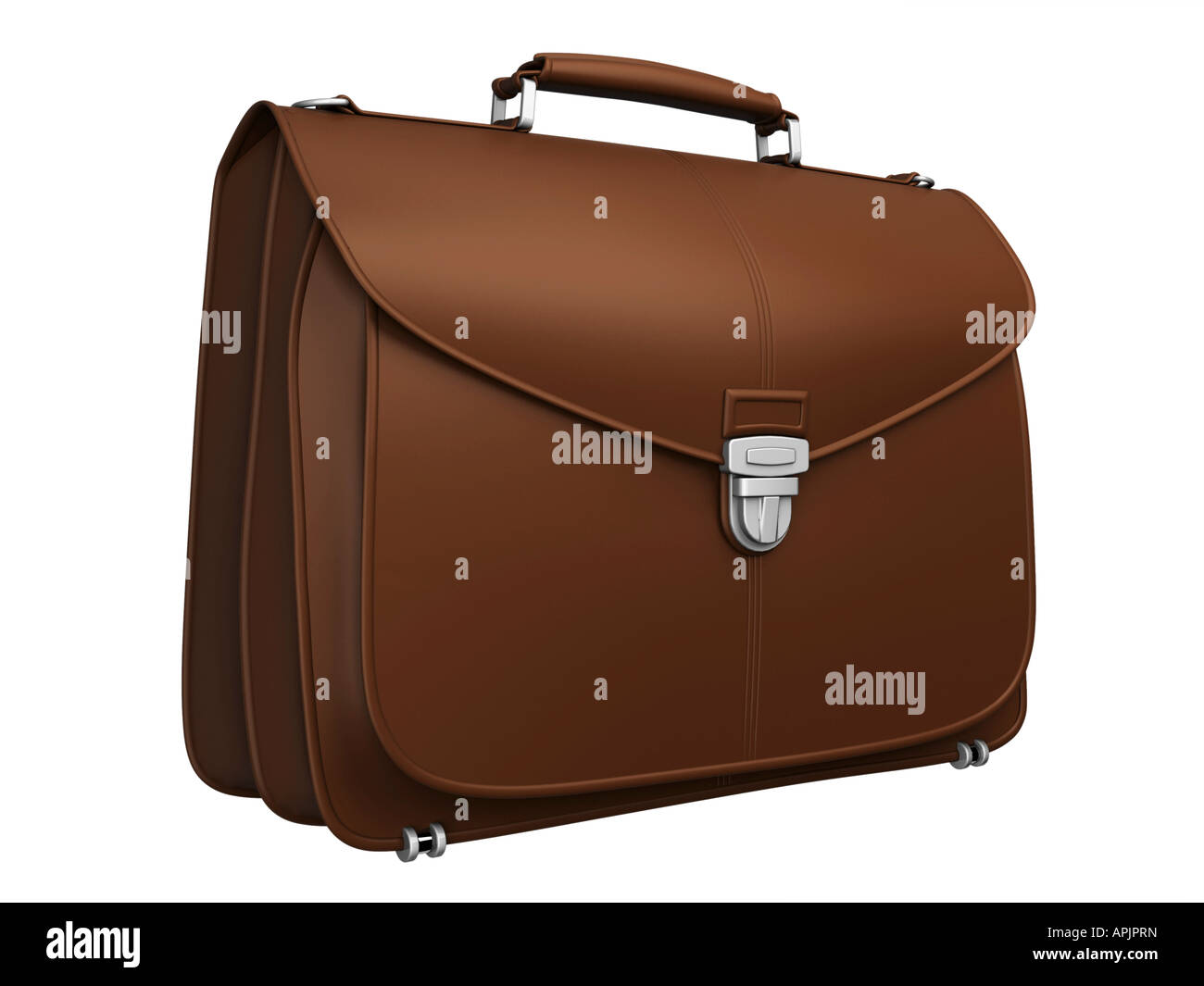 Brown Leather Briefcase Stock Photo - Alamy