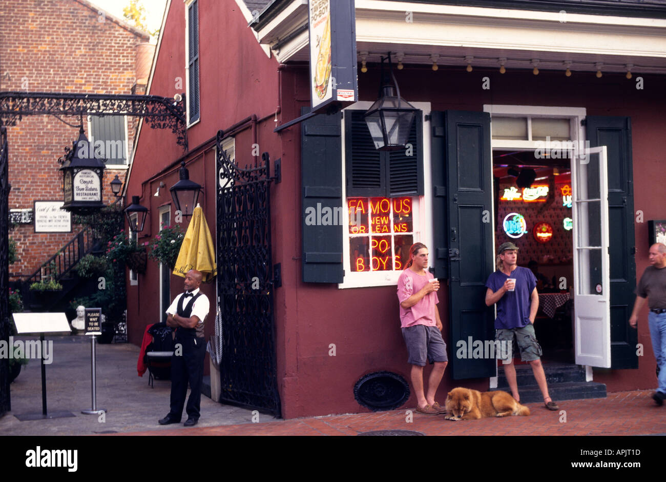 New Orleans Bourbon Street pub Music Cajun bar Stock Photo