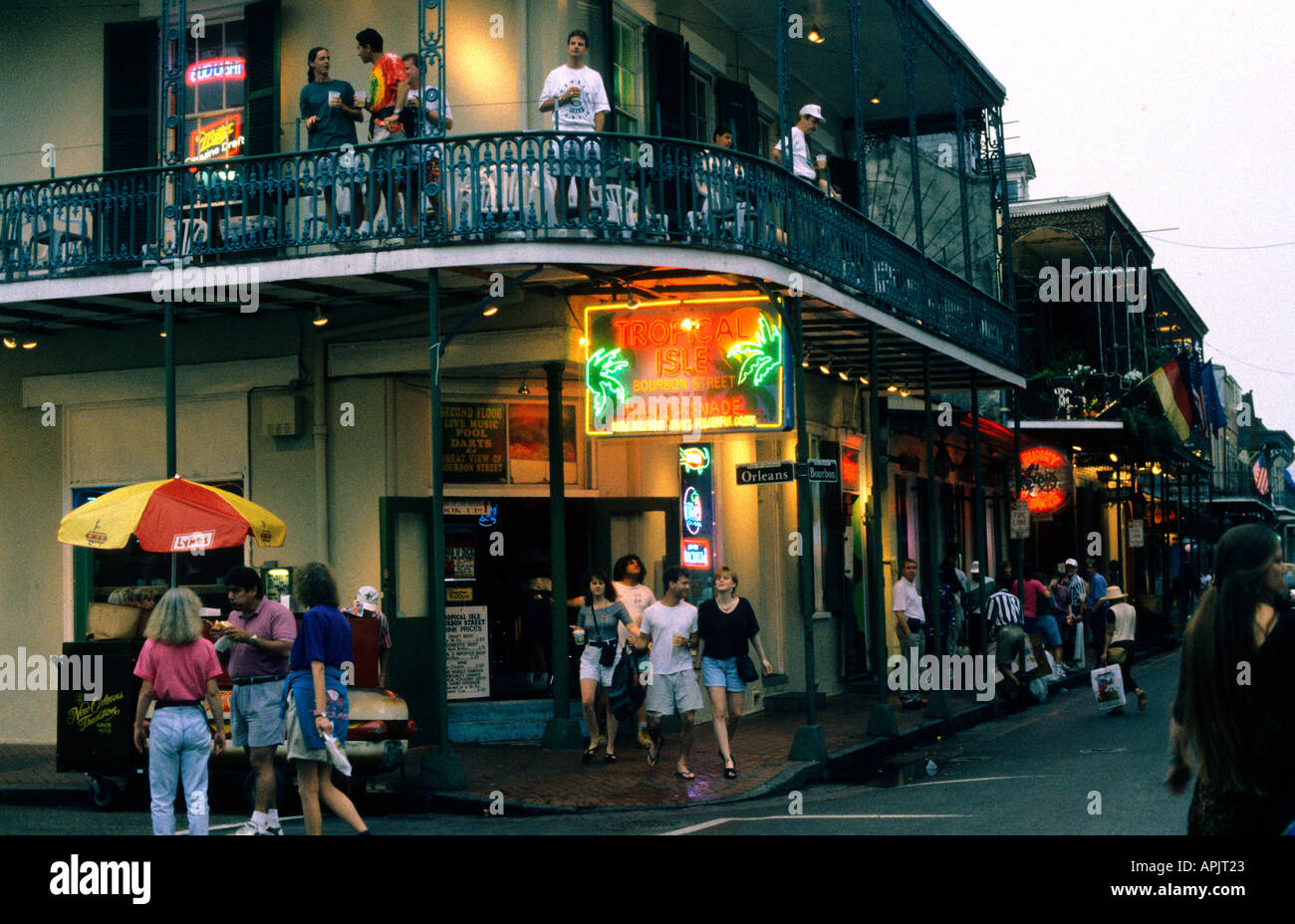 New Orleans Bourbon Street Pub Music bar fun party Stock Photo
