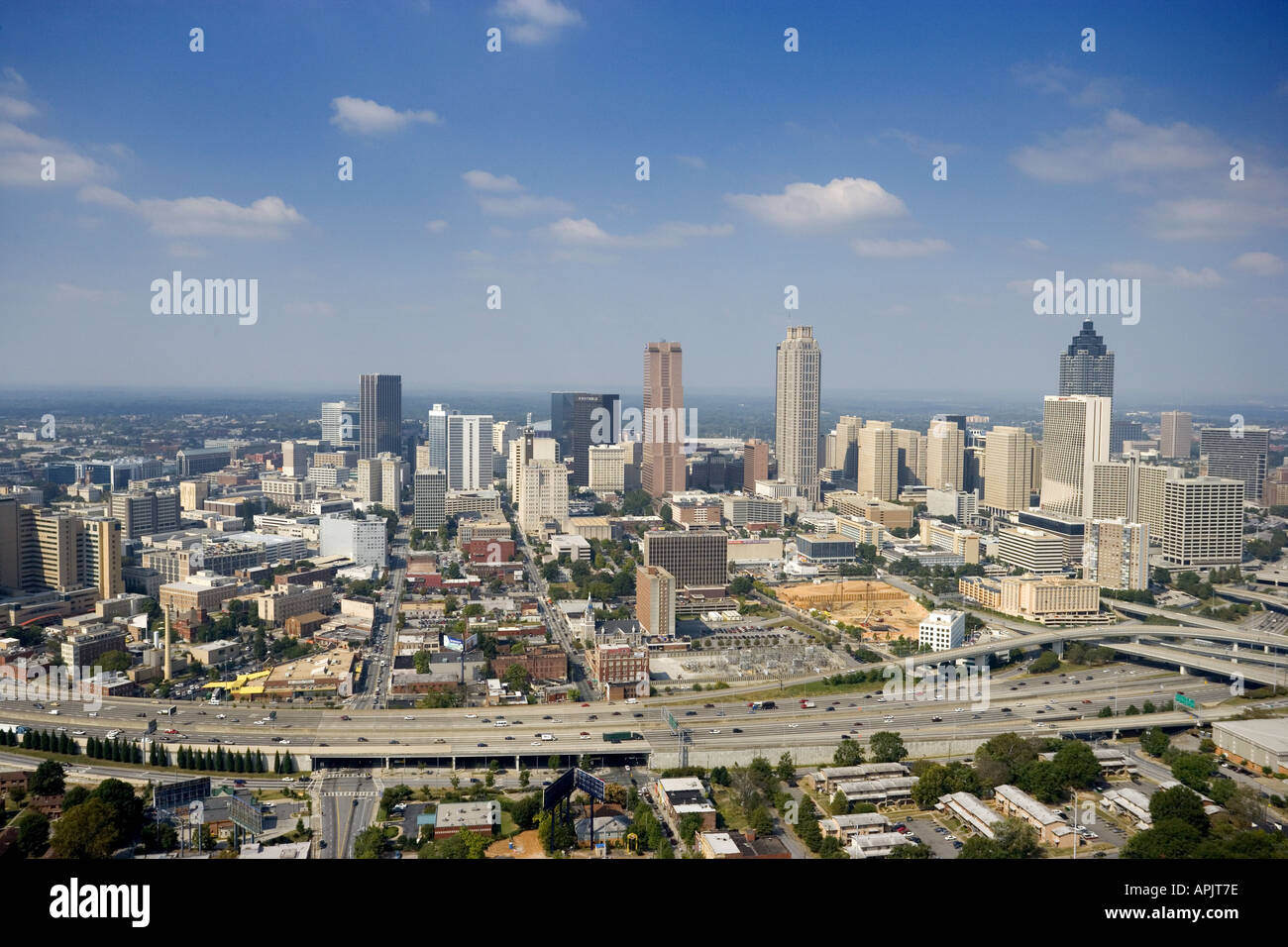 Aerial View of Atlanta, Georgia taken 10/02/2005 Stock Photo - Alamy
