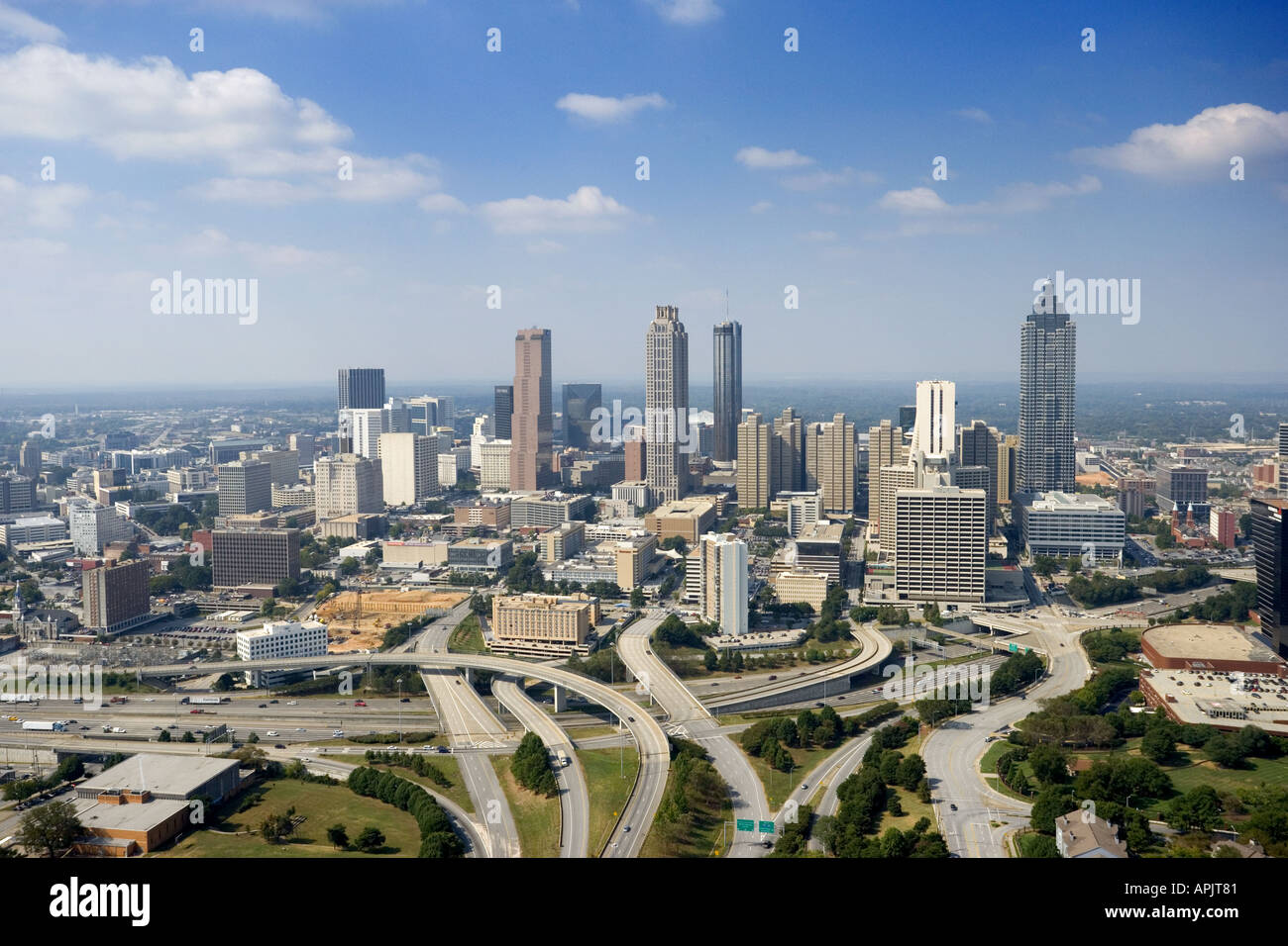 Aerial View of Atlanta, Georgia taken 10/02/2005 Stock Photo - Alamy