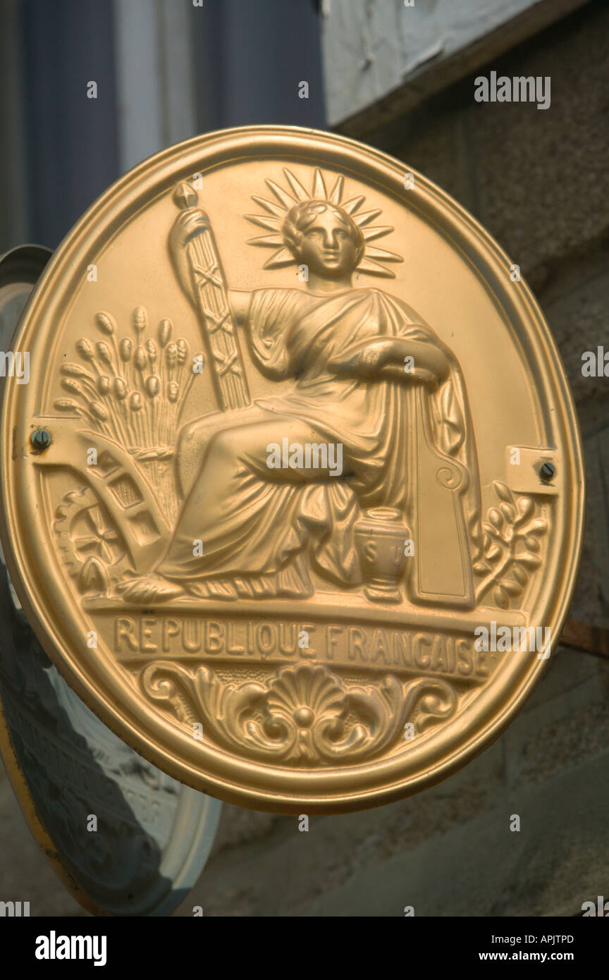 Seal of Republic of France Stock Photo
