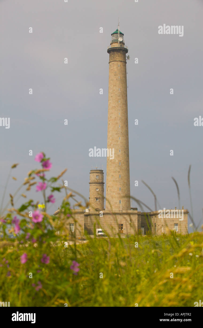 Lighthouse in Barfleur Cotentin Peninsula Normandy France Stock Photo