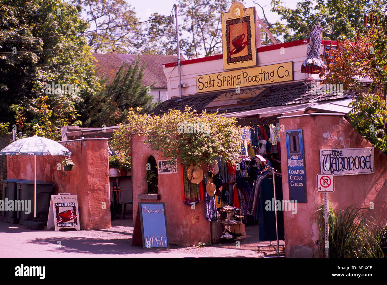 Cafe and Clothing Stores at Fulford Harbour on Saltspring Island along