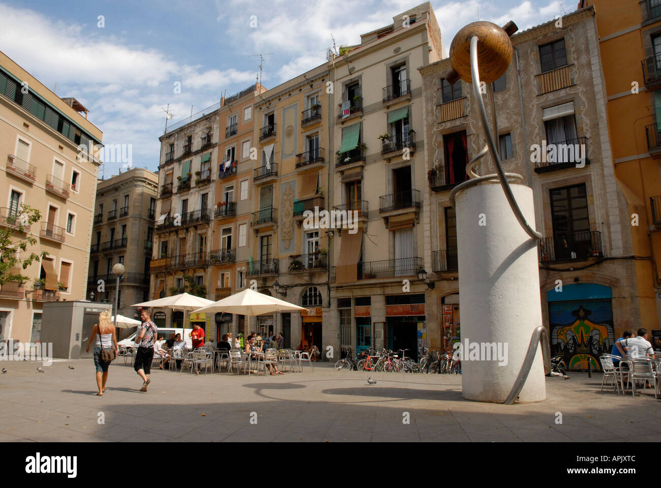 Placa De George Orwell Barcelona named in memory of Orwells service in the Spanish Civil War Stock Photo