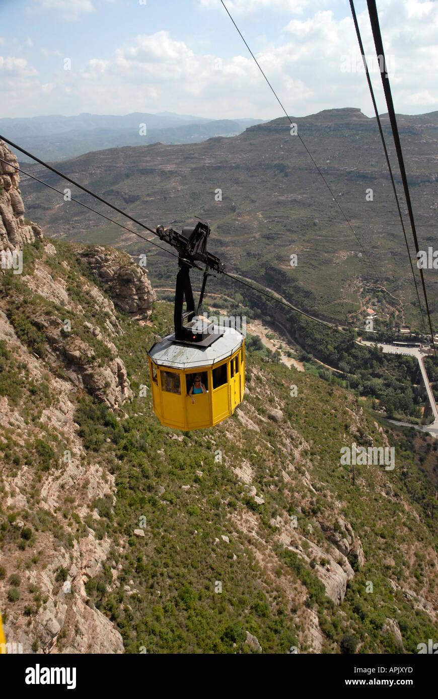 Cable car to Montserrat monastery Catalonia Spain Stock Photo - Alamy