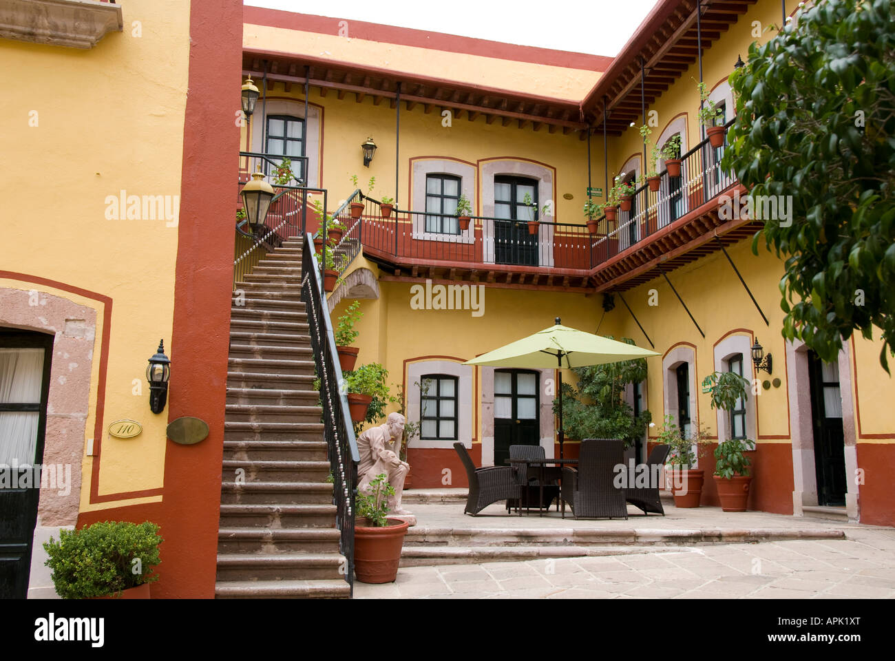 Mexico, Zacatecas, hotel Meson de Jobito, colonial, colorful Stock Photo
