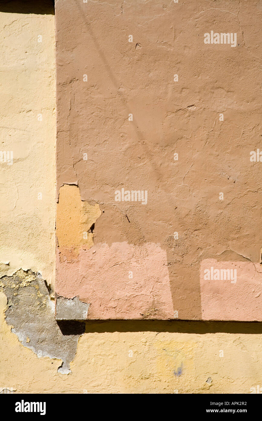 Colorful wall with L shape Stock Photo